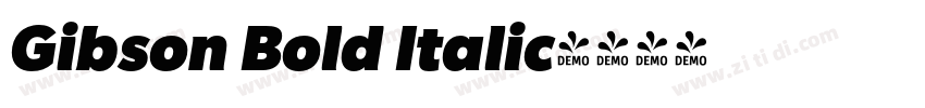 Gibson Bold Italic字体转换